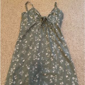 Girls Lottie Moss Green Floral Dress